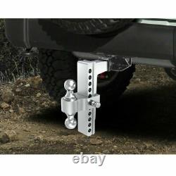 10 Adjustable Drop Hitch Ball Mount for 2 Receiver Heavy Duty Towing Trailer