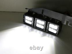 144W Triple LED Fog Light Kit with Lower Bumper Bracket/Wiring For 17+ Ford Raptor