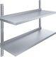 16 X 48 Two-tier Metal Wall Mount Shelf Stainless Steel Commercial Shelving