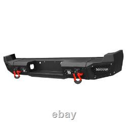 17-22 For Ford F250/F350/F450 Super Duty Rear Bumper With Winch Plate D-rings LEDS