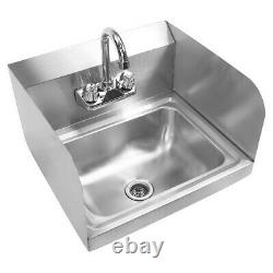 17 Stainless Steel Wall-mounted Hand Sink Washing Commercial Kitchen Heavy Duty
