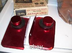 1950s Antique red Auto-Tray Drive in movie carhop Vintage Chevy Ford Hot Rat Rod