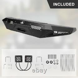 1PCS Front Bumper For 2021-2022 Ford Bronco Cover With LED Lights Heavy Duty Steel
