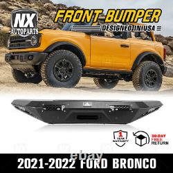 1PCS Front Bumper With LED Fog Lights For 2021 2022 Ford Bronco Heavy Duty Steel