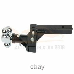 1Pcs Tow Towing Trailer Hitch Ball Mount 2 Steel Three Ball Heavy Duty Black