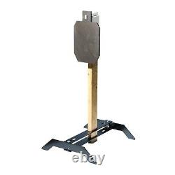 1/2 IPSC 3/8 AR500 STEEL and 2×4 HOOK MOUNT COMBO WITH HEAVY DUTY COMBO STAND