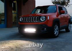 20 140-LED Light Bar with Behind Grille Bracket, Wirings For 15-up Jeep Renegade