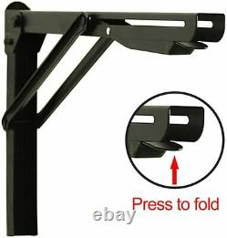 24 Heavy Duty Folding Shelf Brackets Steel Wall mount 550lbs Workbench Support