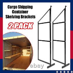2PCS Cargo Shipping Container Shelving Shelf Brackets Powder Coated Universal