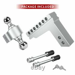 2.5 Receiver Adjustable Trailer Tow Hitch Ball Mount / 6 Drop / Rise 14500lbs