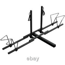 2 Bike Bicycle Carrier Hitch Mount Rack Upright Heavy Duty Back Carrier For Car