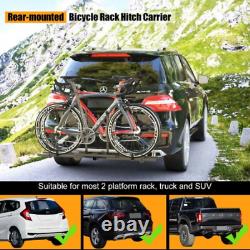 2 Bike Bicycle Carrier Platform Hitch Receiver 2 Heavy Duty Mount Rack Truck