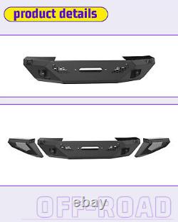 2 IN 1 Heavy Duty Steel Front Bumper Kits Replacement For 2021-2023 Ford Bronco