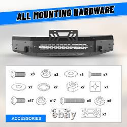 2 In 1 Heavy Duty Steel Front Bumper Kits Replacement For 2021-2024 Ford Bronco