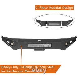 2 Sets Heavy Duty Steel Front & Rear Bumper with LED Light Fit 2006-2008 Ford F150