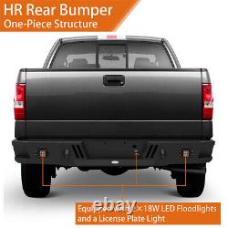 2 Sets Heavy Duty Steel Front & Rear Bumper with LED Light Fit 2006-2008 Ford F150