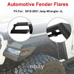 2pcs Front Fender Flares For 2018-2021 Jeep Wrangler JL 4/2DR Heavy Duty Steel