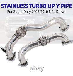 304 Stainless Steel Heavy Duty Up Pipes For 6.4L 08-10 Ford Powerstroke
