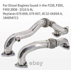 304 Stainless Steel Heavy Duty Up Pipes For 6.4L 08-10 Ford Powerstroke
