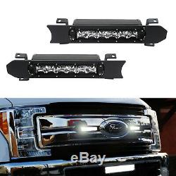 30W CREE LED Light Bars with Front Grille Bracket Wirings For 17-up Ford F250 F350