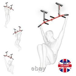 3 Position Ceiling Mount Pull Chin Up Bar Home Workout Chinning Heavy Duty UK
