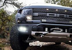 40W CREE LED Fog Lights with Bumper Mounting Bracket, Wiring For 10-14 Ford Raptor