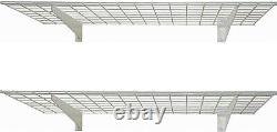 45 x 15 Steel Wall Mounted Shelf Heavy Duty Rack Garage Storage Low-Profile 2pc