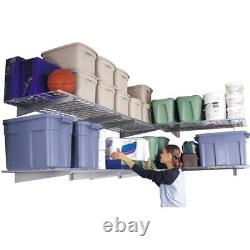 45x15 in Heavy Duty Steel Wire Garage Wall Mounted Shelving Storage System 2 Pcs