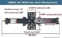 4K lb RV Trailer Scissor Jacks Heavy-Duty Power Drill Sockets Mounting