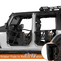 4Pcs Off-road Heavy Duty Steel Tubular Half Doors for 2007-2018 Jeep Wrangler JK