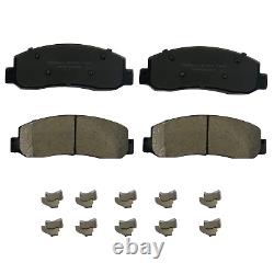 4WD Front Rear Drilled Brake Rotors & Pads Kits for Ford F-250 SD F250 2008-2012