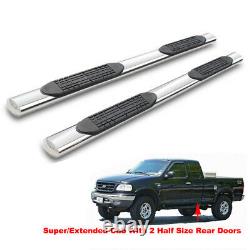 4 Running Boards For 97-03 F150 97-99 F250 Super Cab Side Step Nerf Bars 2pcs