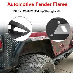 4pcs For 2007-2018 Jeep Wrangler JK JKU Front & Rear Fender Flares Duty Steel