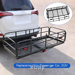 500Lbs Heavy Duty Hitch Mount Cargo Carrier 60 x 24 x 14.4 Folding For SUV