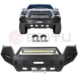 5/32 Heavy Duty Steel Front Bumper with Led Light Bar For Toyota Tacoma 2016-2019