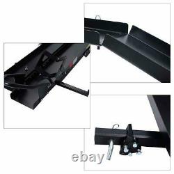 600 LBS Motorcycle Carrier Dirt Bike Rack Hitch Mount Hauler Heavy Duty With Ramp