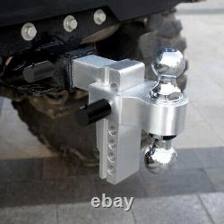 6 Adjustable Drop Trailer Tow Hitch Ball Mount 2.5inch Receiver Rise 18500lbs