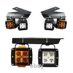 80W CREE LED Pod Lights with Lower Bumper Brackets, Wirings For 10-14 Ford Raptor