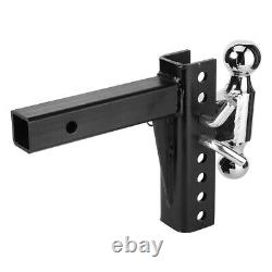 Adjustable Drop Hitch Ball Mount 2 BALL for 2 Receiver Heavy Duty Towing Traile