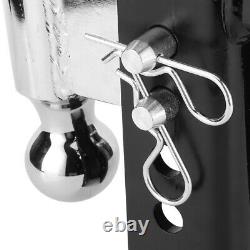 Adjustable Drop Hitch Ball Mount 2 BALL for 2 Receiver Heavy Duty Towing Traile