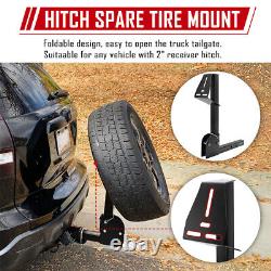 Alloy Steel Heavy Duty Trailer Hitch Spare Tire Mount for All 2 inch Receiver US