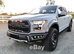 Amber/White 100W LED Lower Bumper Fog Light withBracket Wire For 17-up Ford Raptor