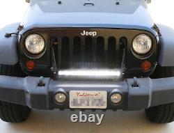 Behind Upper Grill 20 LED Light Bar withBracket/Wiring For 2007-17 Jeep Wrangler