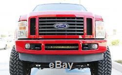 Behind Upper Grill 20 LED Light Bar withBracket/Wiring For 2008-10 Ford F250 F350