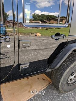 Black Door Hinge Set Heavy-duty Steel Mount For 07-18 Jeep Wrangler JK 4 Door