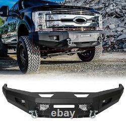 Black Steel Powder Coated Front Bumper For 2017 2018 2019 Ford F250 F350 F450