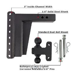 Bulletproof Hitches 2.5 Adjustable Extreme Duty 10 Drop Dual Ball Trailer Hitch