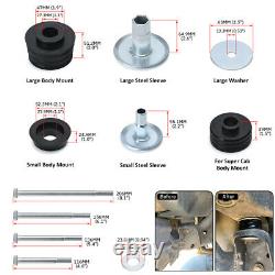 Cab Body Mount Bushing Kit Steel Sleeve For Ford F250 F350 Super Duty 2WD 4WD