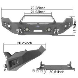 DISCOVERER STEEL FULL WIDTH FRONT BUMPER With WINCH PLATE FIT 13-18 DODGE RAM 1500