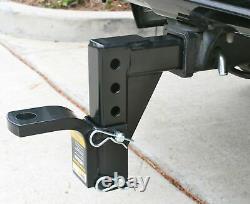 Dual Ball Mount Heavy Duty Drop Adjustable Hitch Receiver Tow Truck RV Trailer